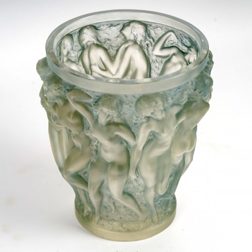 1927 René Lalique - Vase Bacchantes Verre - BG Arts