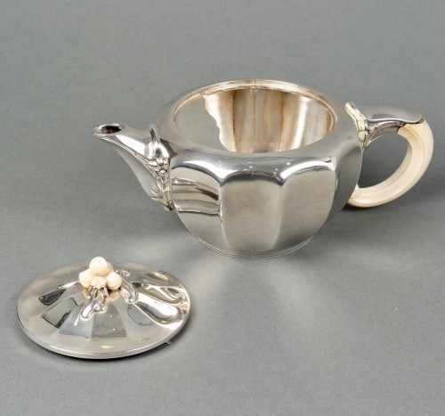 Antiquités - 1922 Jean E. Puiforcat - Art Nouveau Tea Coffee Set Sterling Silver Ivory