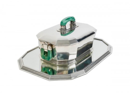 Jean E. Puiforcat - Modernist Art Deco Tureen Centerpiece Sterling Silver