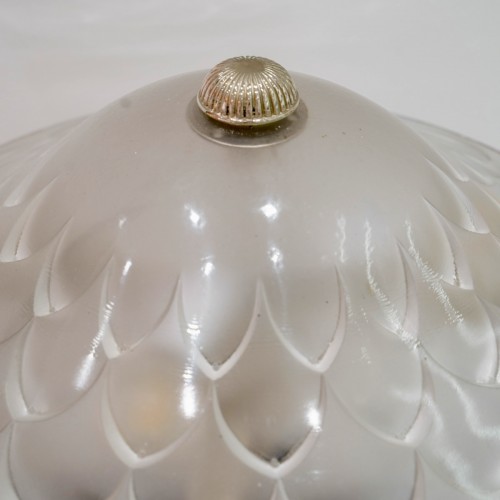 XXe siècle - 1927 René Lalique - Lampe Verone Dahlias