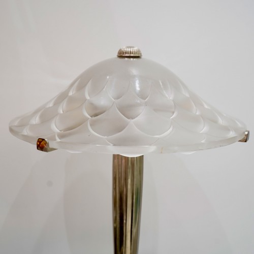 Antiquités - 1927 René Lalique - Lamp Verone Dahlias 