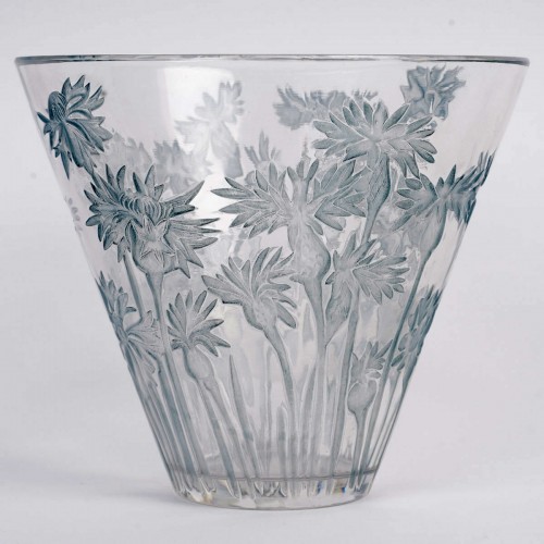 1914 René Lalique - Vase Bluets - Verrerie, Cristallerie Style Art Déco