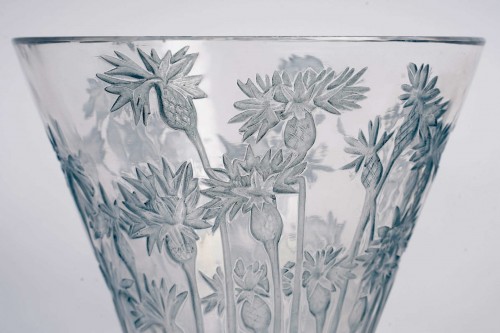 1914 René Lalique - Vase Bluets - BG Arts