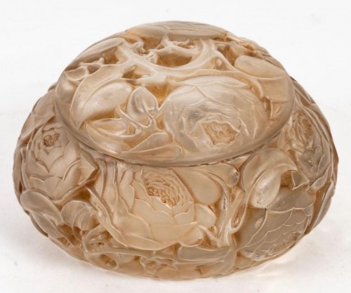 Glass & Crystal  - 1927 René Lalique - Box Dinard Roses Flowers 