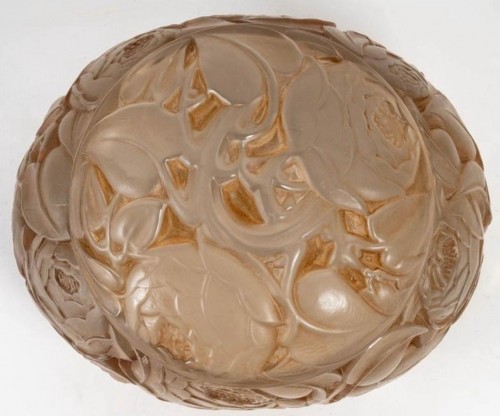 20th century - 1927 René Lalique - Box Dinard Roses Flowers 