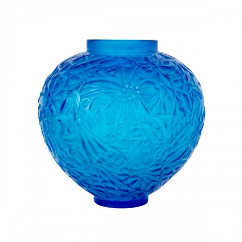 1920 René Lalique - blue electric Vase Gui