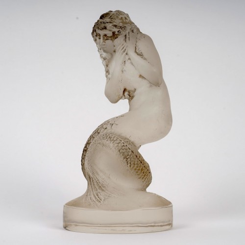 1920 René Lalique - Car Mascot Statuette Naiade Mermaid - Glass & Crystal Style Art Déco