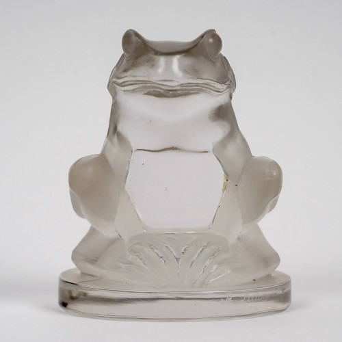 1928 René Lalique - Car Mascot Grenouille Frog - Glass & Crystal Style Art Déco