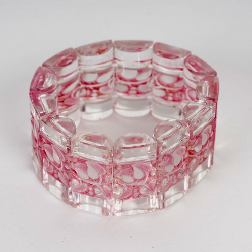 1928 René Lalique - Bracelet Cerisier Art Deco - Glass & Crystal Style Art Déco