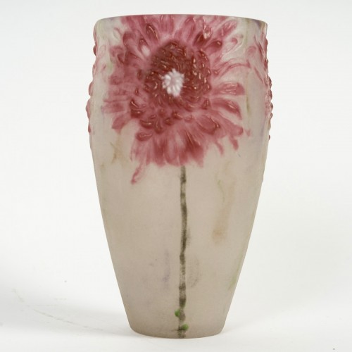 1919 Gabriel Argy-rousseau - Vase Chrysanthemum - Glass & Crystal Style Art Déco