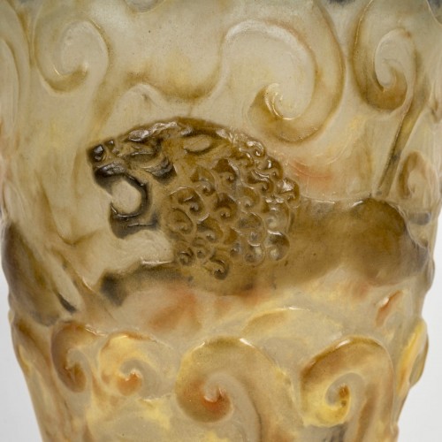 XXe siècle - 1926 Gabriel Argy-rousseau - Vase Lions