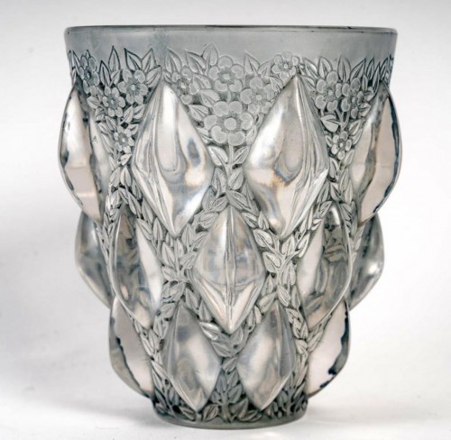 1927 René Lalique - Vase Rampillon - Verrerie, Cristallerie Style Art Déco