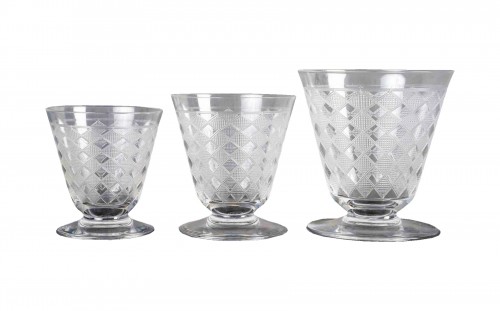 Baccarat -glasses Quiberon Engraved Crystal - 36 Pieces