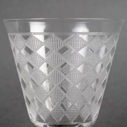 Baccarat -glasses Quiberon Engraved Crystal - 36 Pieces - Art Déco