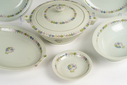 Suzanne Lalique et Haviland - Service Nicole Celadon Porcelain 35 Pieces - Art Déco