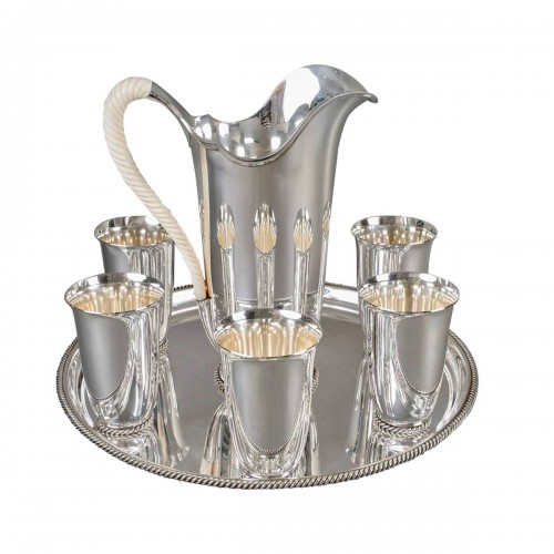 1950 Wolfers - Orangeade Set Hollywood Regency Sterling Silver And Ivory