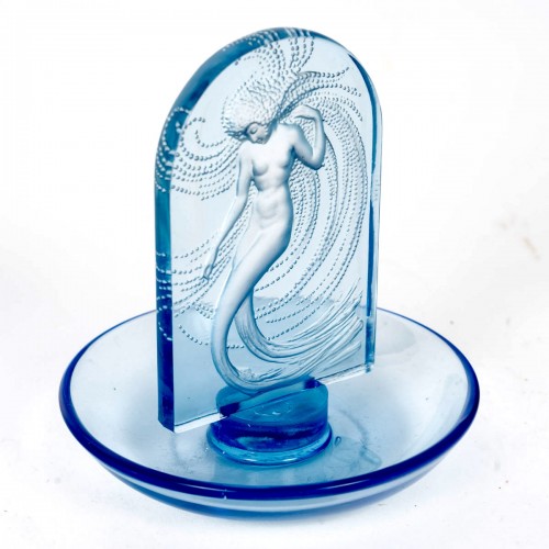 1930 René Lalique - Ashtray Pintray Naiade Mermaid  - Glass & Crystal Style Art Déco