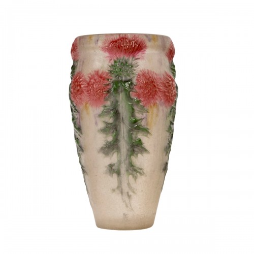 1920 Gabriel Argy Rousseau - Vase Red Thistles Chardons Rouges