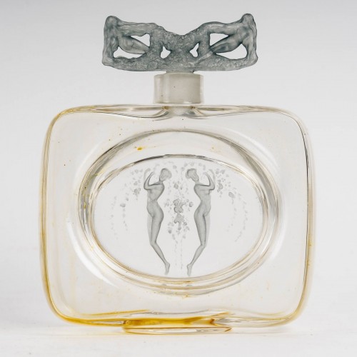 1912 René Lalique - Perfume Bottle Two Figurines - Art Déco