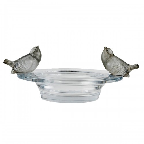 1930 René Lalique - Bowl Deux Moineaux Moqueurs Sparrows