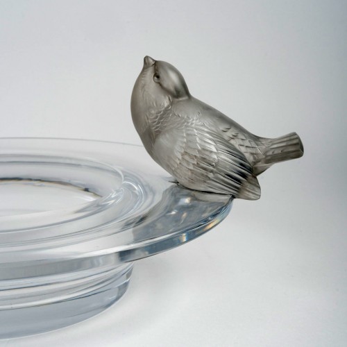 Art Déco - 1930 René Lalique - Bowl Deux Moineaux Moqueurs Sparrows