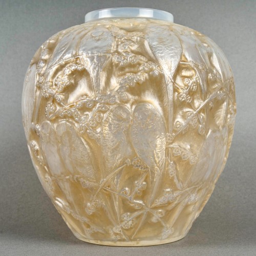 Verrerie, Cristallerie  - 1919 René Lalique - Vase Perruches