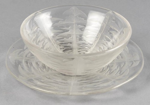 1921 René Lalique - 10 Plates &amp; 10 Bowls Pissenlit Dandelion   - Glass & Crystal Style Art Déco