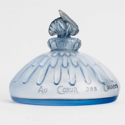 1912 René Lalique - Flacon à Parfum Au Coeur Des Calices Pour Coty - Verrerie, Cristallerie Style Art nouveau