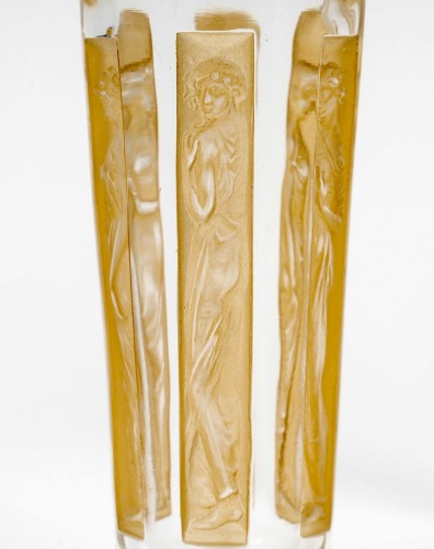 Glass & Crystal  - 1911 René Lalique - Set Of 6 Glasses Tumblers Six Figurines 