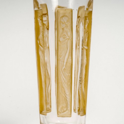 1911 René Lalique - Set Of 6 Glasses Tumblers Six Figurines  - 