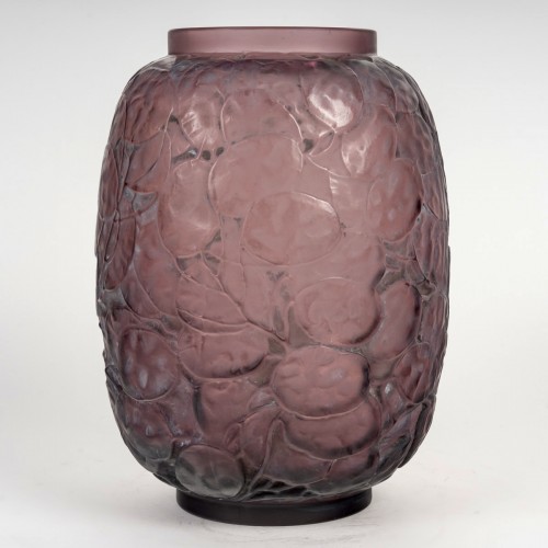 1914 René Lalique - Vase Monnaie Du Pape - Verrerie, Cristallerie Style Art nouveau