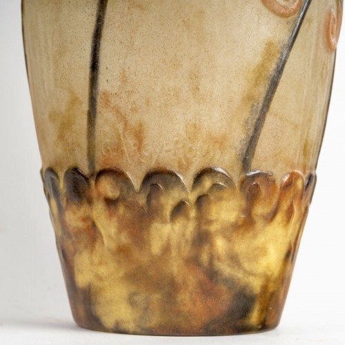 1924 Gabriel Argy Rousseau - Vase Papyrus Glass - Art Déco