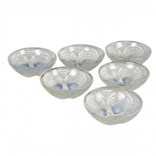 1924 René Lalique - 6 Bowls Coquilles Shells