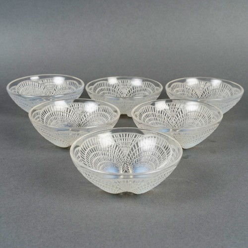 Verrerie, Cristallerie  - 1924 René Lalique - 6 bols coquilles