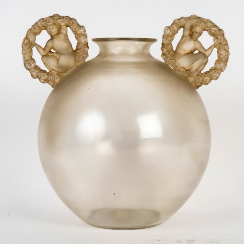 1926 René Lalique - Vase Ronsard - Verrerie, Cristallerie Style Art Déco