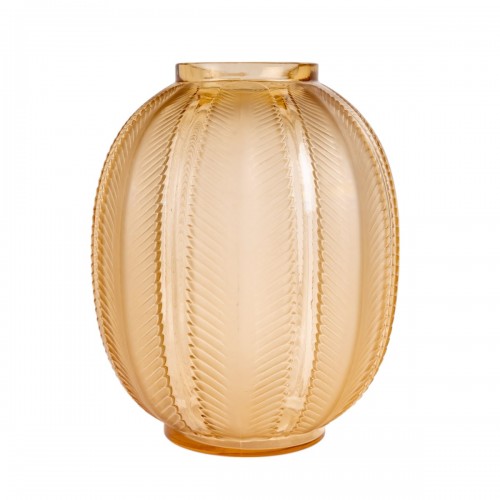 1932 René Lalique - Vase Biskra rose orangé