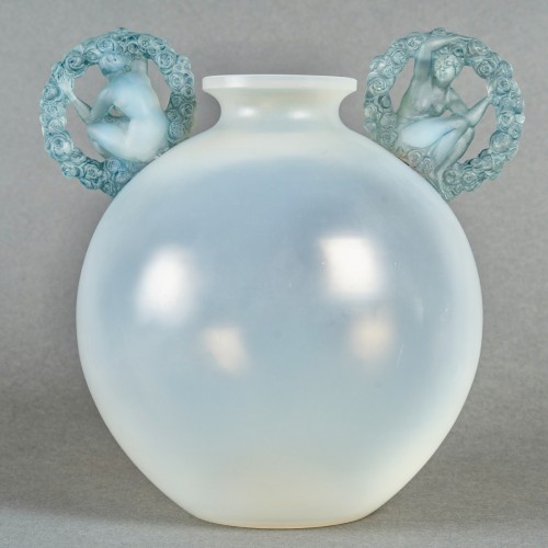 1926 René Lalique - Vase Ronsard - Verrerie, Cristallerie Style Art Déco