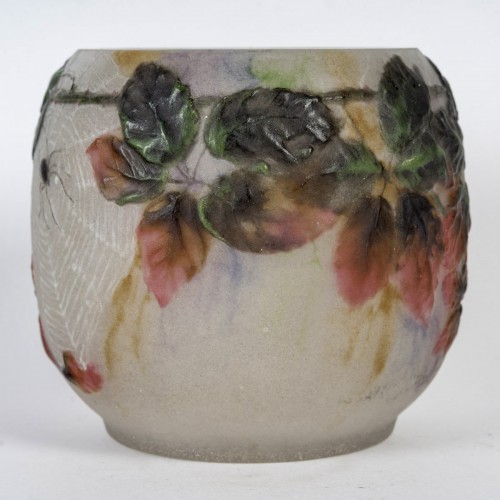 1920 Gabriel Argy Rousseau - Vase "Araignées et Ronces" en pâte de verre - BG Arts