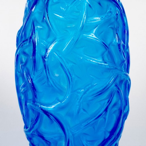 1921 René Lalique - Vase Ronces Electric Blue - 