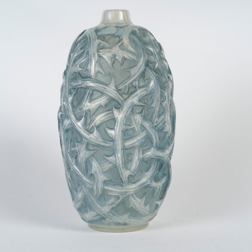 1921 René Lalique - Vase Ronces Cased blue patina - Art Déco