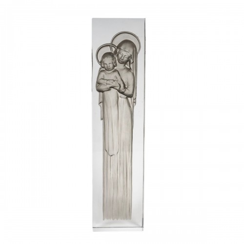 1934 René Lalique - Statuette Vierge A l'Enfant