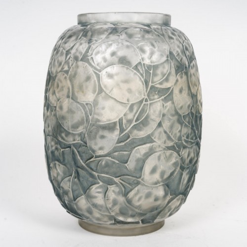 1914 René Lalique - Vase Monnaie Du Pape - Verrerie, Cristallerie Style Art Déco