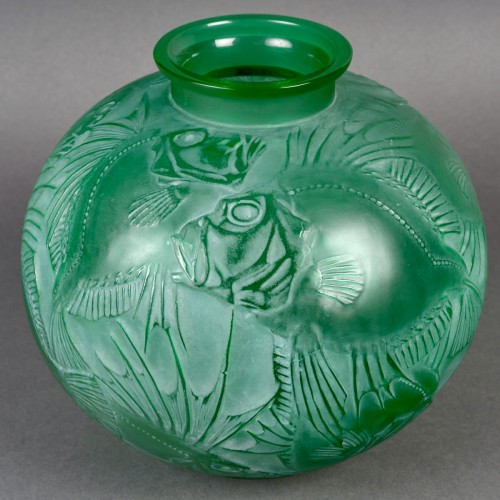 1921 René Lalique - Vase Poissons - Verrerie, Cristallerie Style Art Déco