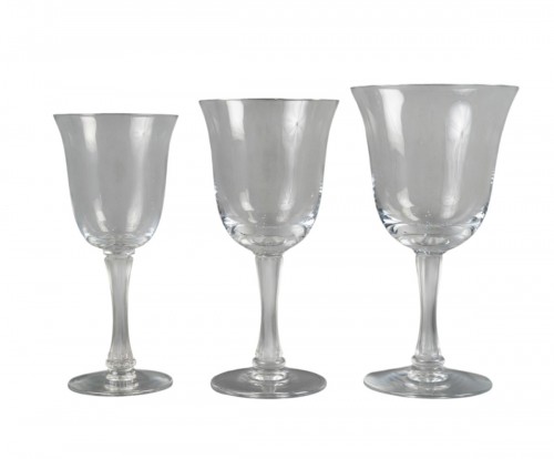 1939 René Lalique - Glassware Set Barsac Crystal - 24 Pieces