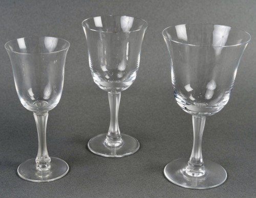 1939 René Lalique - Glassware Set Barsac Crystal - 24 Pieces - Glass & Crystal Style Art Déco