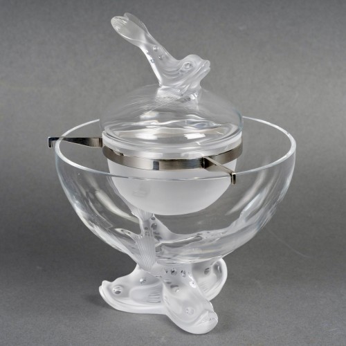 1980 Marie-claude Lalique - Crystal Caviar Bowl Igor - Glass & Crystal Style 