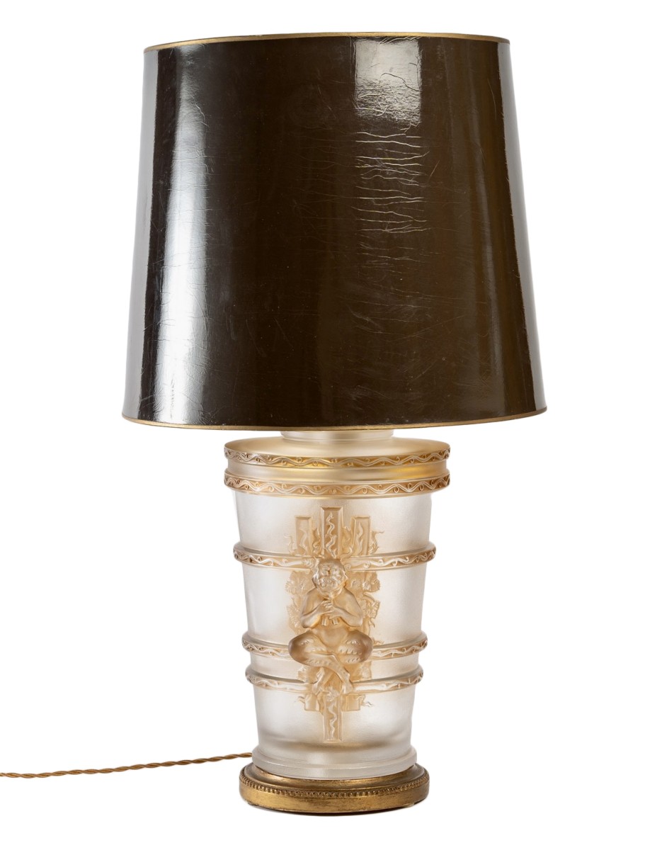 pair of bronze bedside lamp with brown patina art deco glass tulip