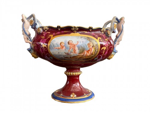 Surtout de table en porcelaine, XIXe siècle
