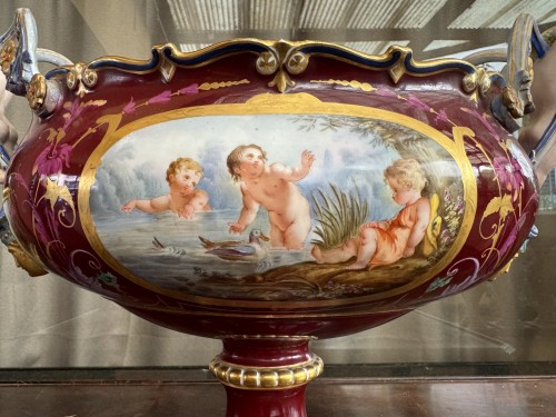 Surtout de table en porcelaine, XIXe siècle - Céramiques, Porcelaines Style 