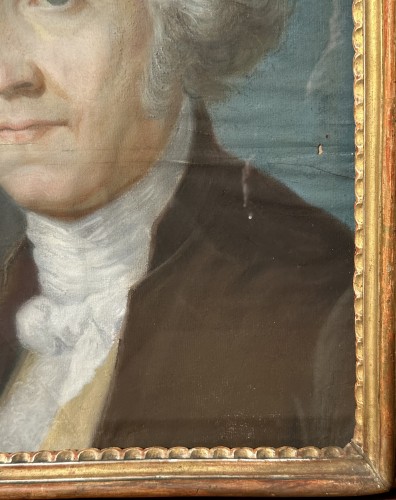 Portrait de George Washington, École américaine XVIIIe - Blue Antique - Enzo Gironi 